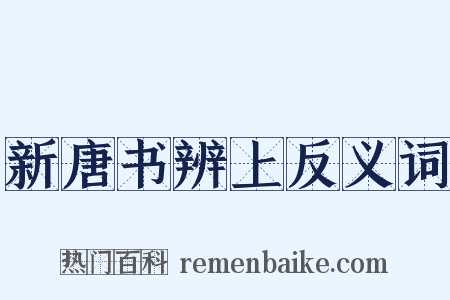 新唐书辨上反义词是什么意思的图片